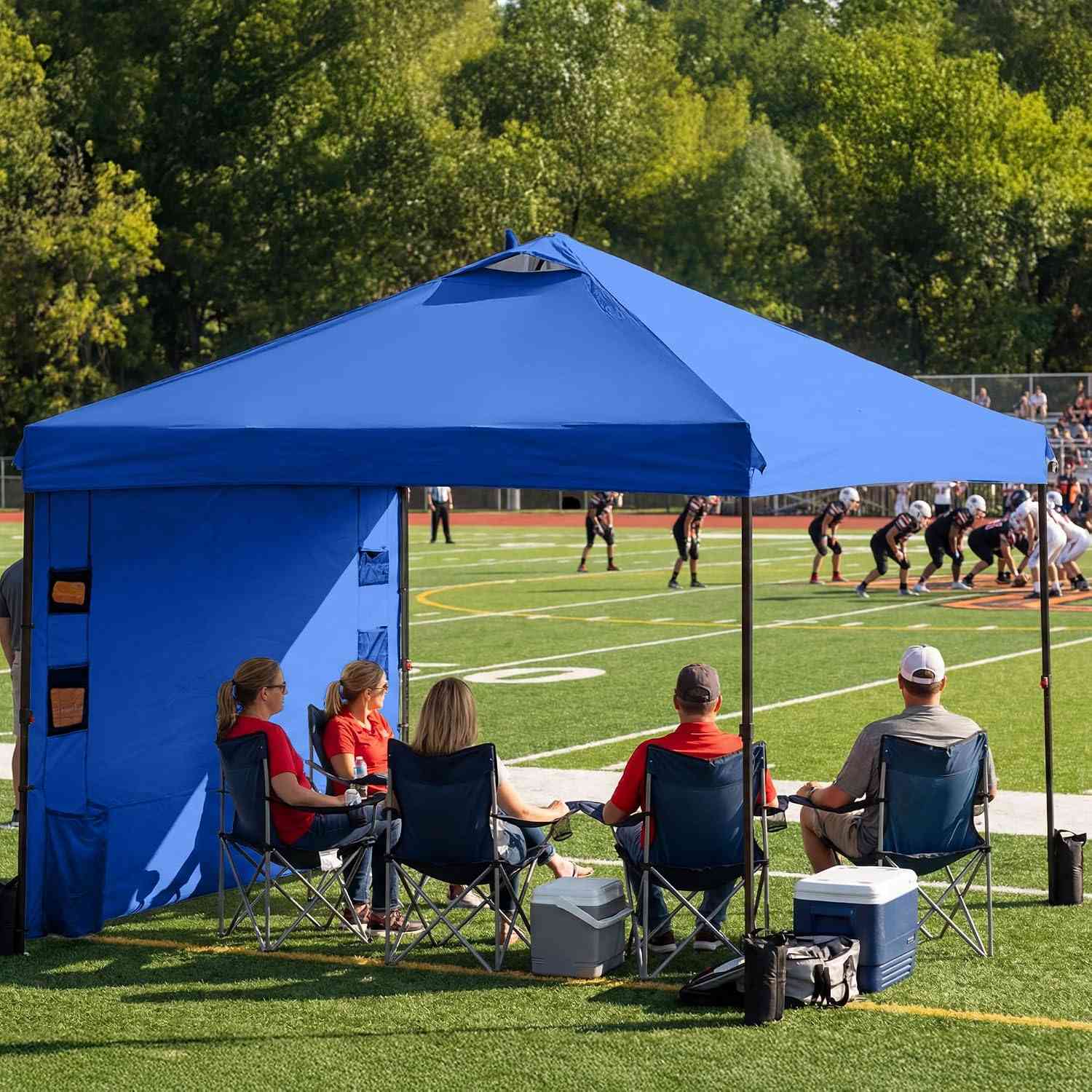 Tenda con baldacchino pop-up one-touch da 10x10 piedi con parete laterale