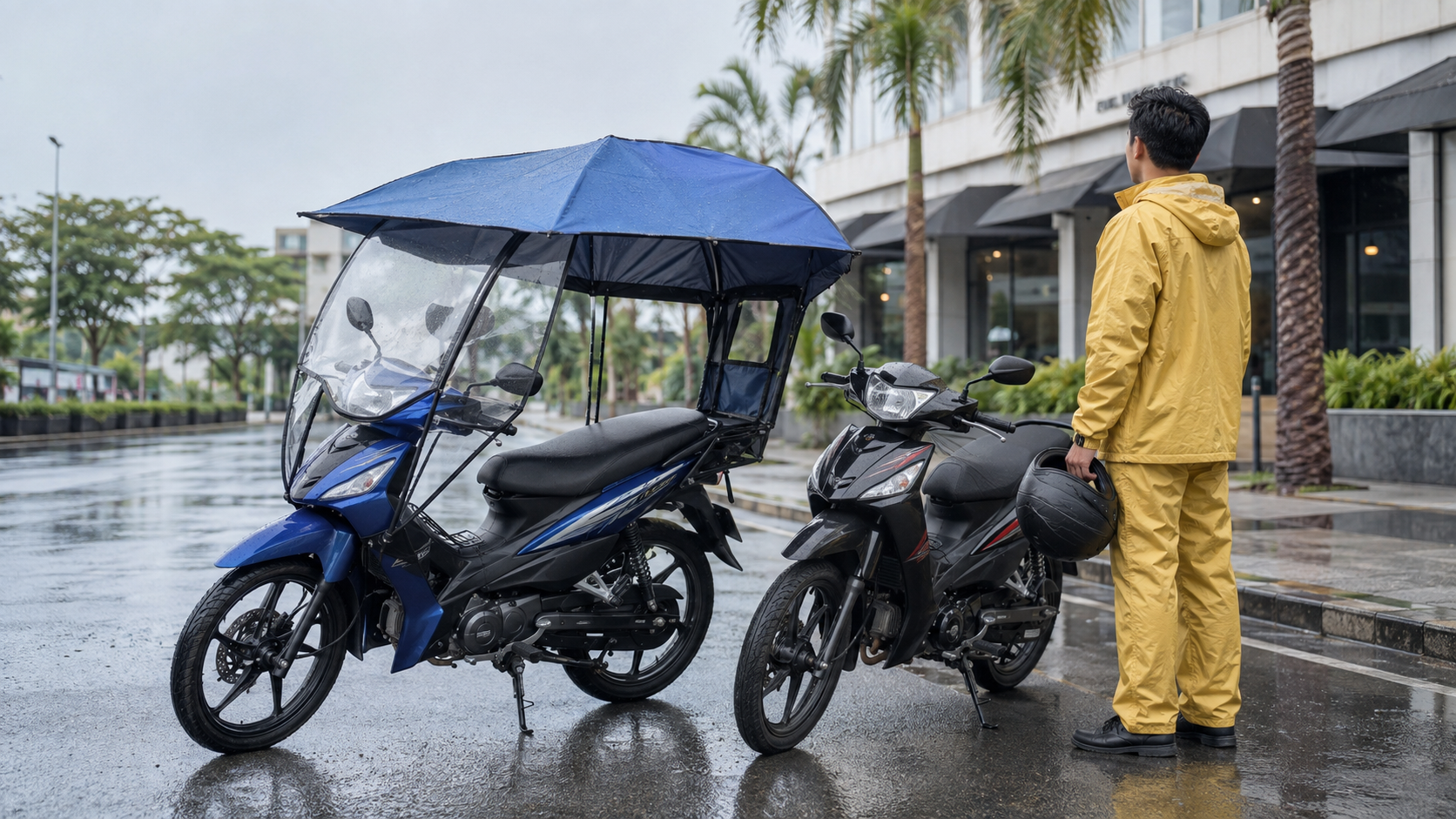 Tettuccio per ombrellone da moto vs tuta antipioggia: quale funziona meglio?