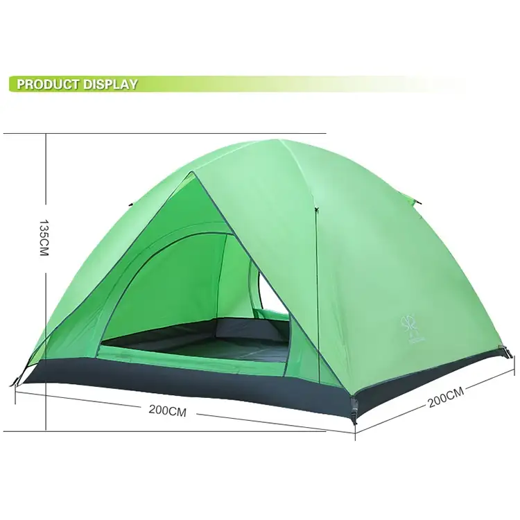 Tenda in taffetà impermeabile rivestita in PU per 4 persone