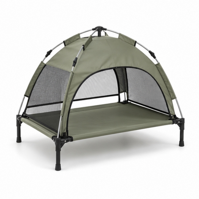 Tenda per lettino portatile personalizzata per animali domestici con pali in alluminio