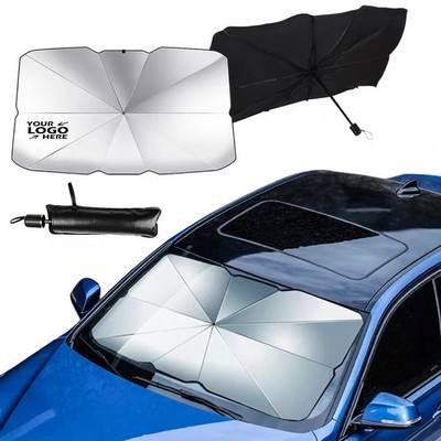 Ombrello parasole pieghevole per parabrezza per auto con custodia