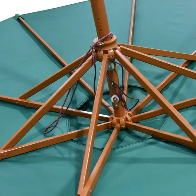 Ombrellone da giardino grande in legno