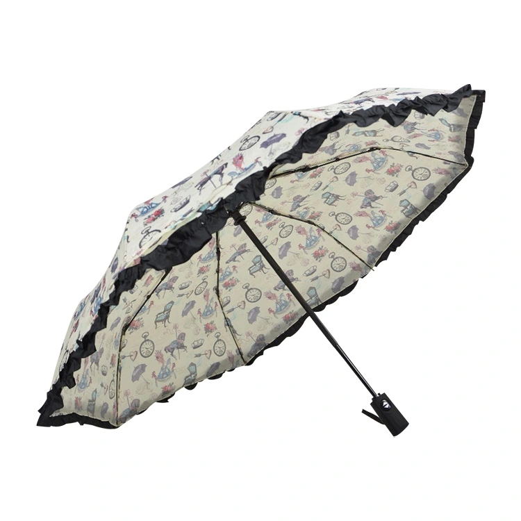 Ombrello pieghevole in pizzo 3 antivento