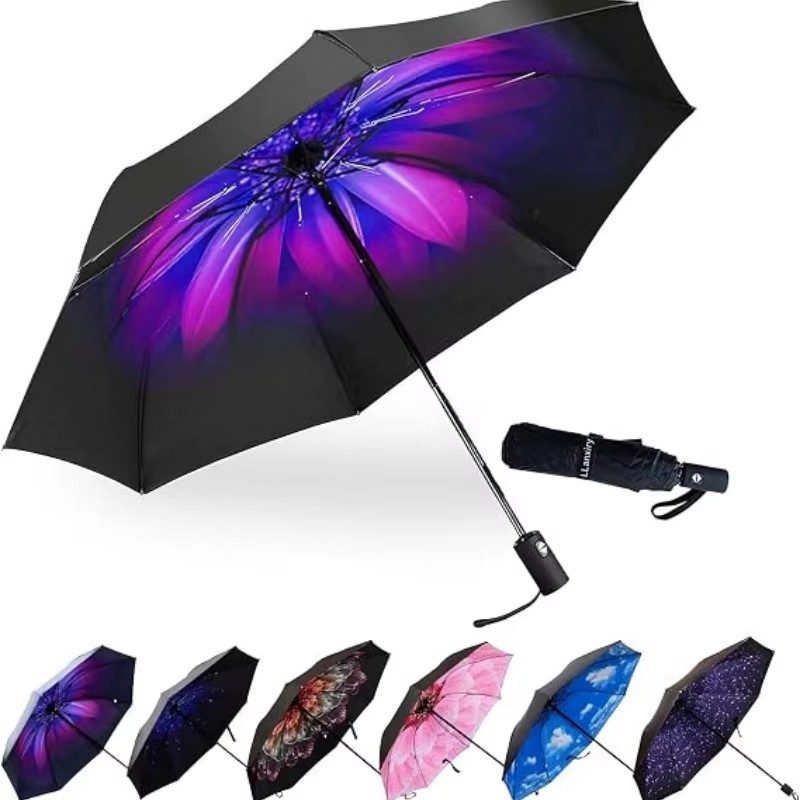 Ombrello pieghevole automatico dai colori versatili